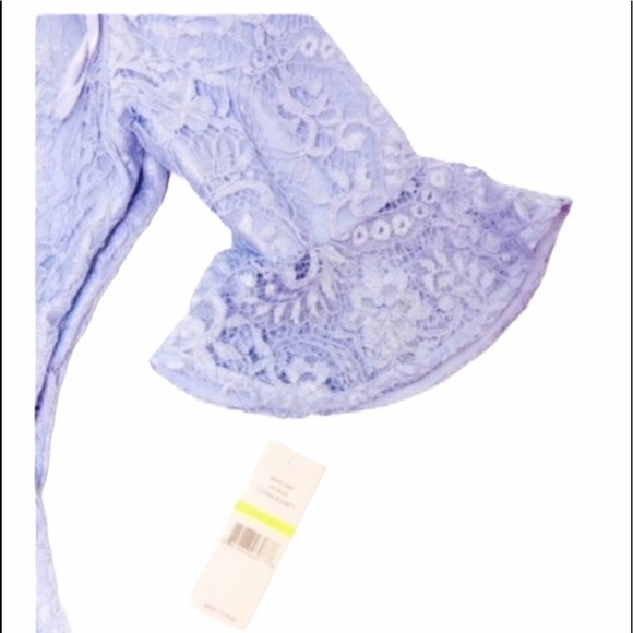 Nanette Lepore Womens Purple Lace Off Shoulder Elbow Sheath Midi Dress Sz 4 New - Picture 3 of 9